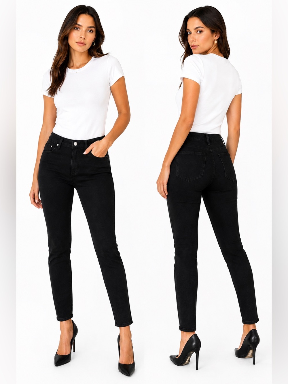 Agolde Black Skinny High-Rise Jeans